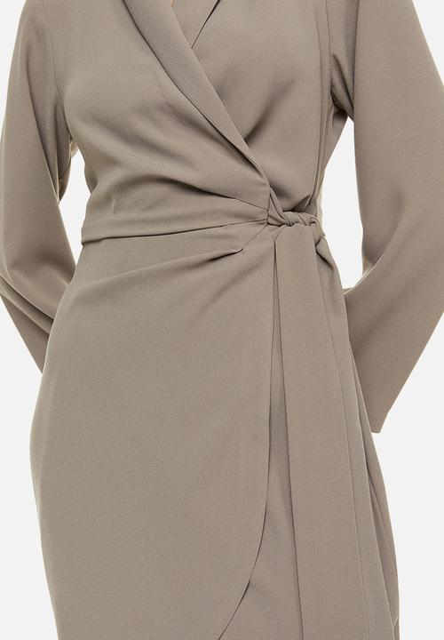 H&M - Wrap dress - greige
