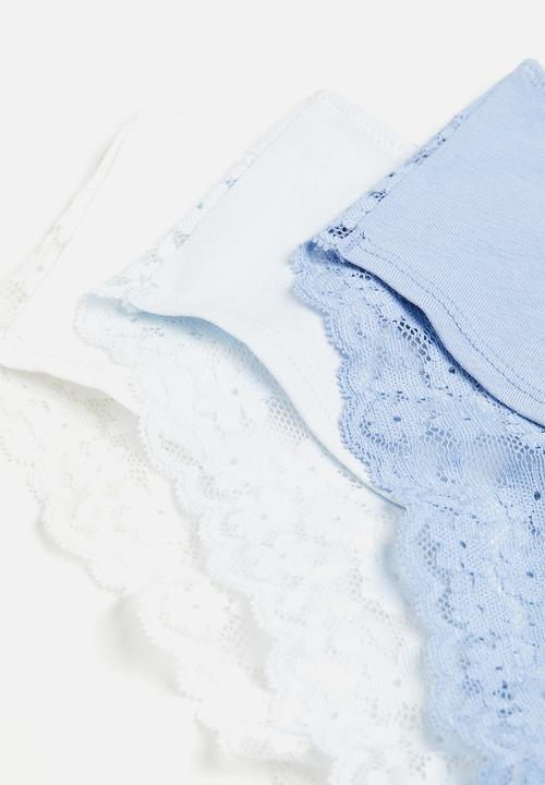 H&M - 3-pack jersey hipster briefs - blue & white