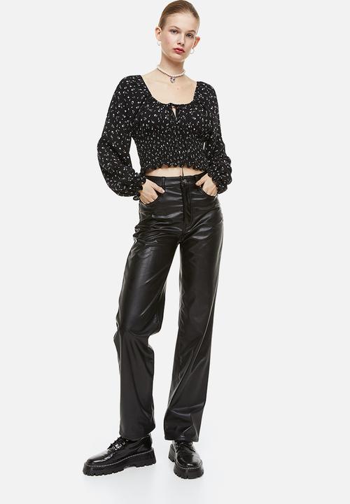 H&M - Smocked blouse - black