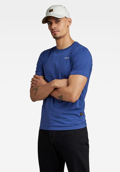G-STAR - Slim base r t short sleeve compact stretch jersey o - ballpen blue