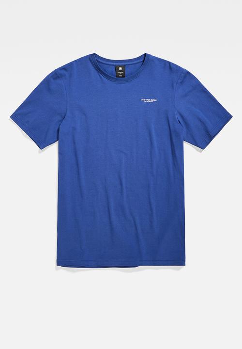 G-STAR - Slim base r t short sleeve compact stretch jersey o - ballpen blue