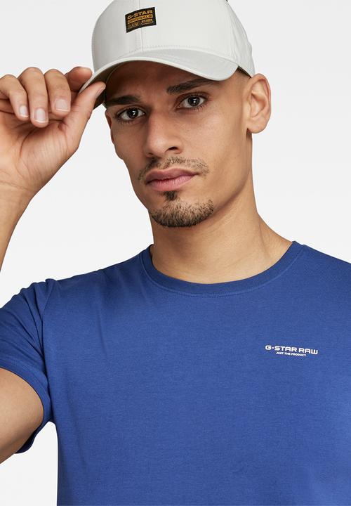 G-STAR - Slim base r t short sleeve compact stretch jersey o - ballpen blue