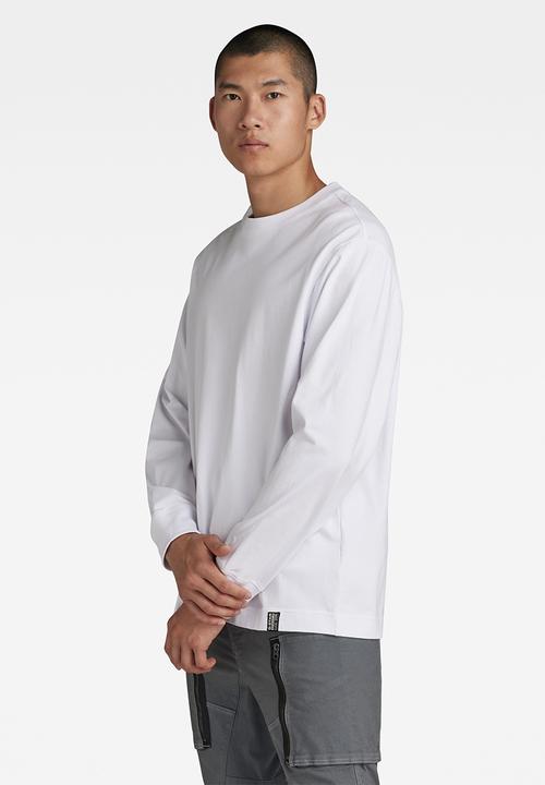 G-STAR - Essential loose r t long sleeve signe jersey o - white