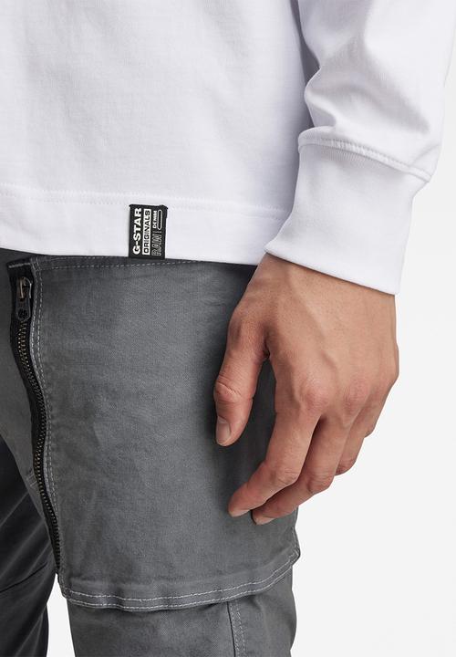 G-STAR - Essential loose r t long sleeve signe jersey o - white