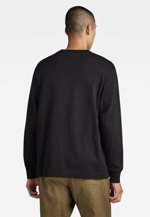 G-STAR - Essential loose r t long sleeve signe jersey o - dk black
