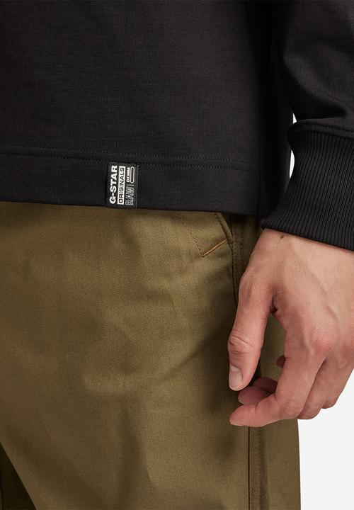 G-STAR - Essential loose r t long sleeve signe jersey o - dk black