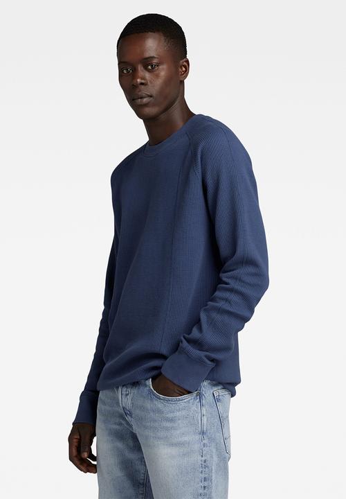 G-STAR - Jirgi tweeter slim long sleeve terra jersey o - rank blue
