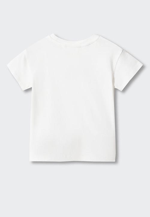 MANGO - T-shirt padded - off white