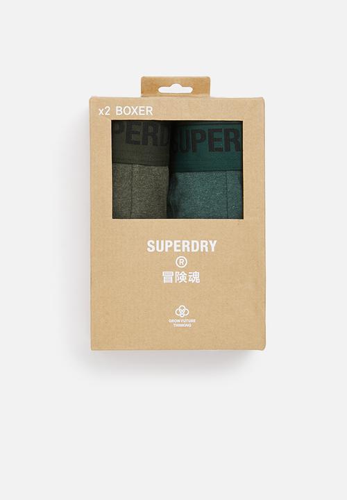 Superdry. - Boxer multi double pack - olive/enamel