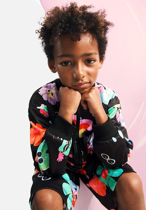 H&M - Eva Cremers x H&M: Printed track jacket - black/patterned 