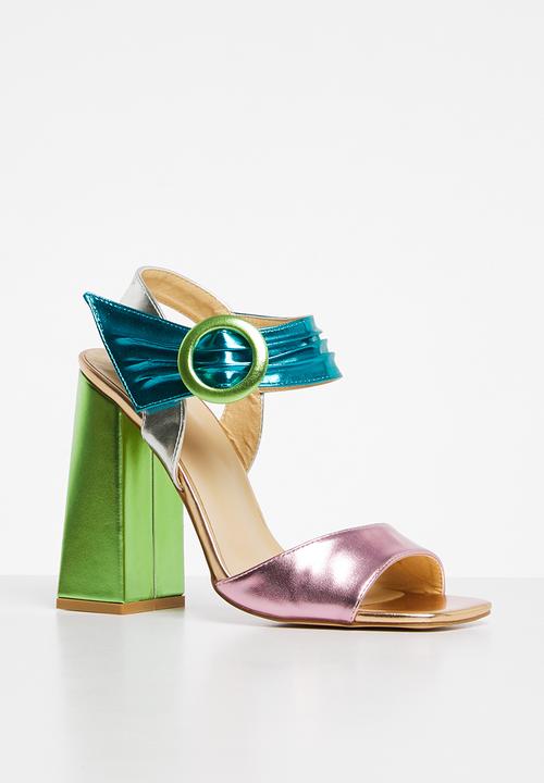 Footwork - Molly block heel - rose blue