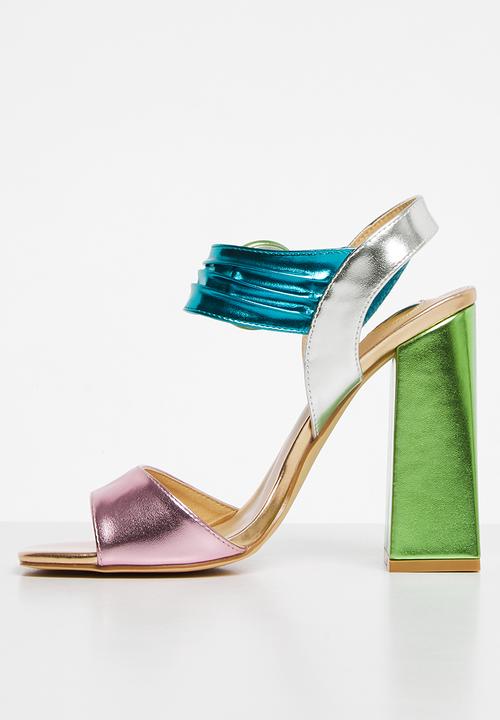Footwork - Molly block heel - rose blue
