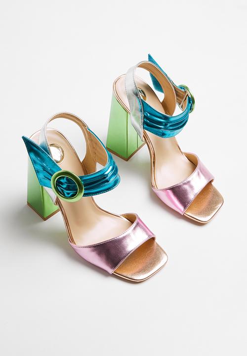 Footwork - Molly block heel - rose blue