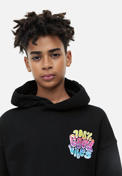 H&M - Eva Cremers x H&M: Printed hoodie - black
