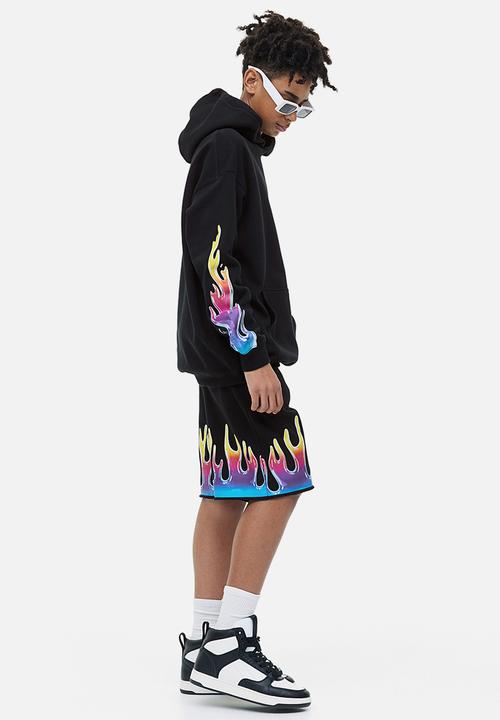 H&M - Eva Cremers x H&M: Printed hoodie - black
