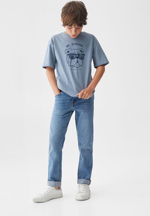 MANGO - T-shirt park - blue