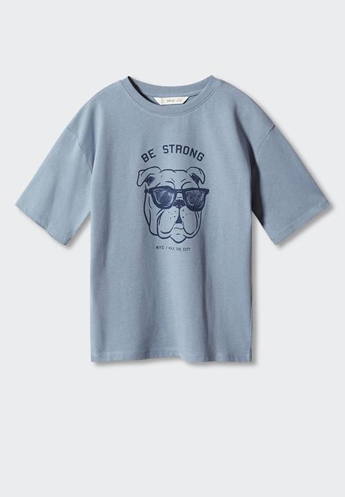 MANGO - T-shirt park - blue