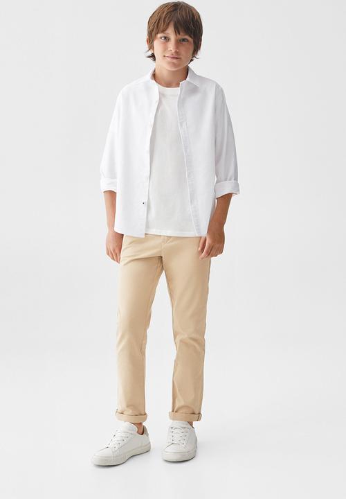 MANGO - Shirt oxford - white