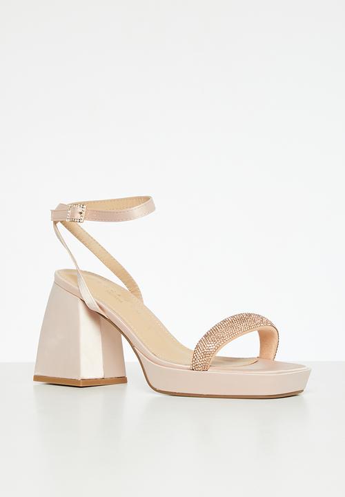 Rock & Co - Naked 8 block heel - champagne