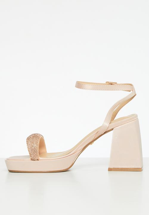Rock & Co - Naked 8 block heel - champagne