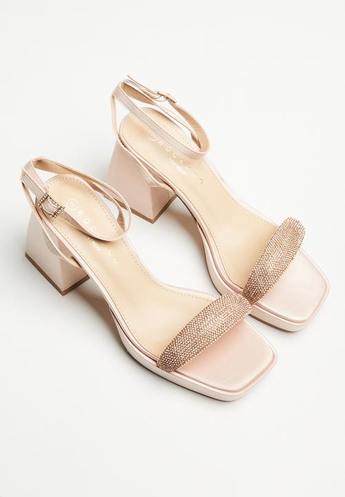 Rock & Co - Naked 8 block heel - champagne