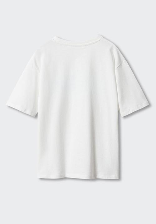 MANGO - T-shirt boarding - off white