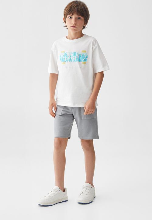 MANGO - T-shirt boarding - off white