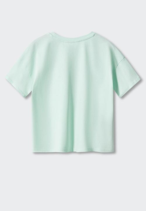 MANGO - T-shirt beach - turquoise