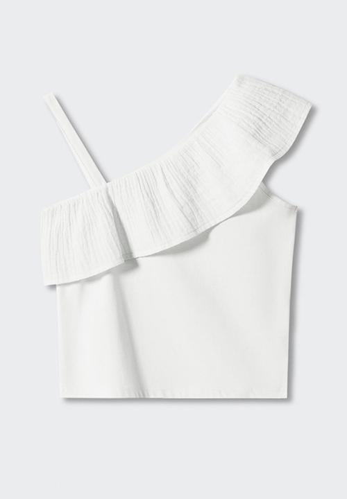 MANGO - T-shirt havana - off white