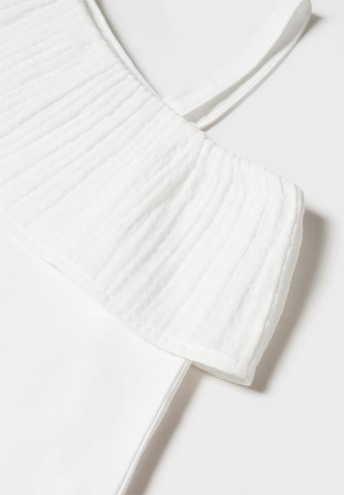 MANGO - T-shirt havana - off white