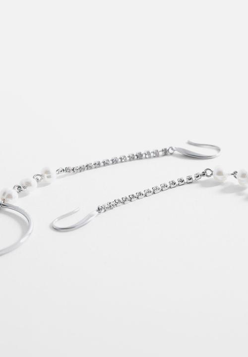 MANGO - Hoop earrings - silver.