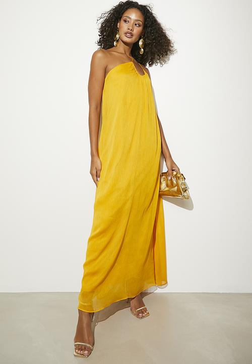 VELVET - Asym trapeze maxi - mustard
