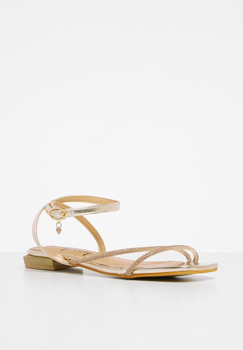 SISSY BOY - Upper hand ankle strap shoe - gold