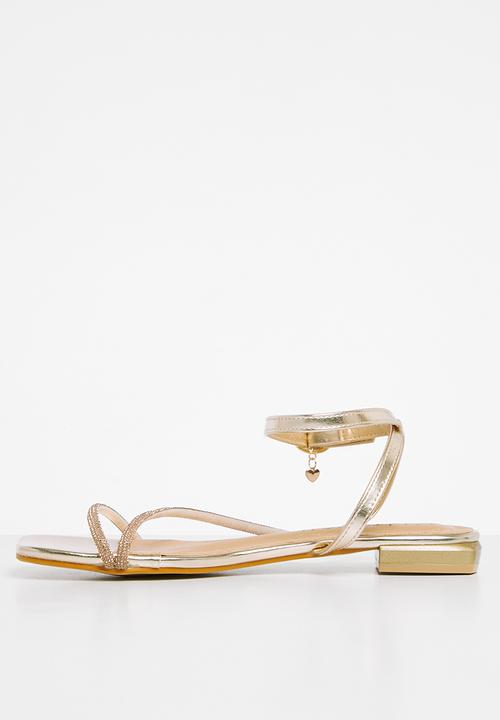 SISSY BOY - Upper hand ankle strap shoe - gold