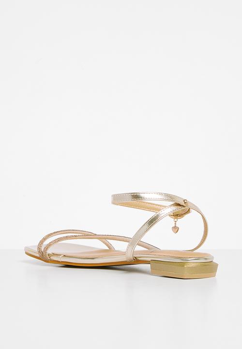 SISSY BOY - Upper hand ankle strap shoe - gold
