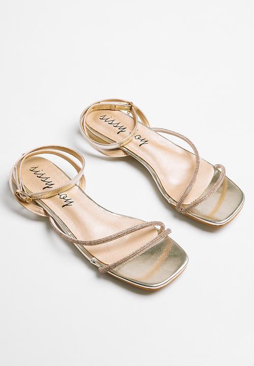 SISSY BOY - Upper hand ankle strap shoe - gold