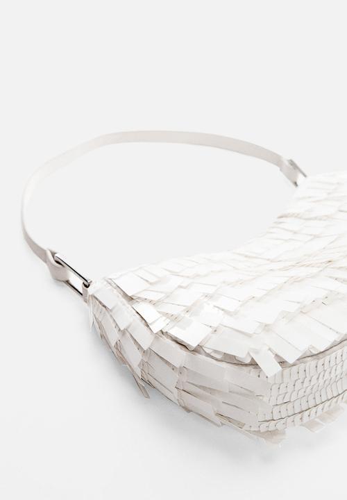 MANGO - Bag pati - white