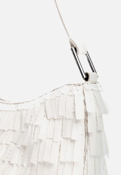 MANGO - Bag pati - white