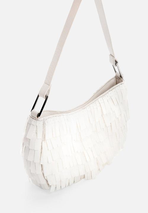 MANGO - Bag pati - white
