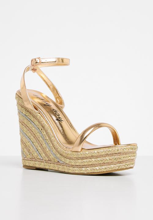 SISSY BOY - Hand picked platform wedge - rose gold