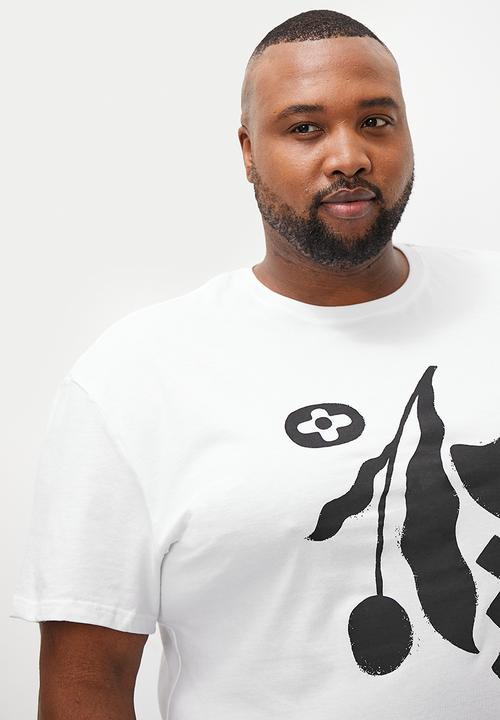 Superbalist - Black rose plus graphic tee - white