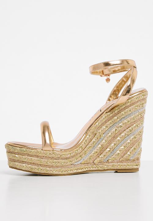 SISSY BOY - Hand picked platform wedge - rose gold