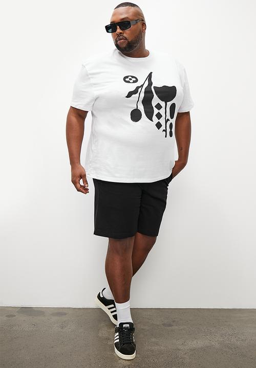 Superbalist - Black rose plus graphic tee - white