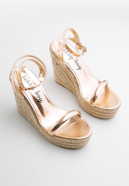 SISSY BOY - Hand picked platform wedge - rose gold