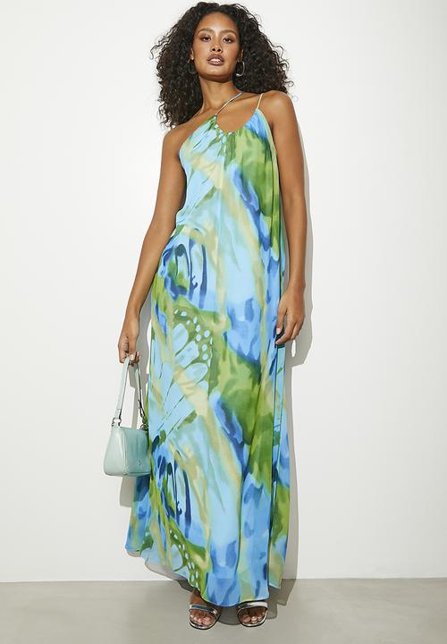 VELVET - Asym trapeze maxi - watercolour