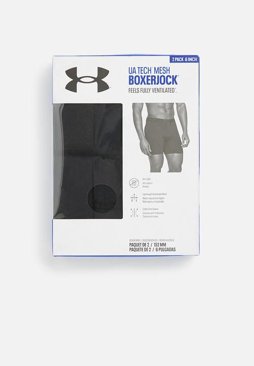 Under Armour - UA tech mesh 6 boxerjock - black
