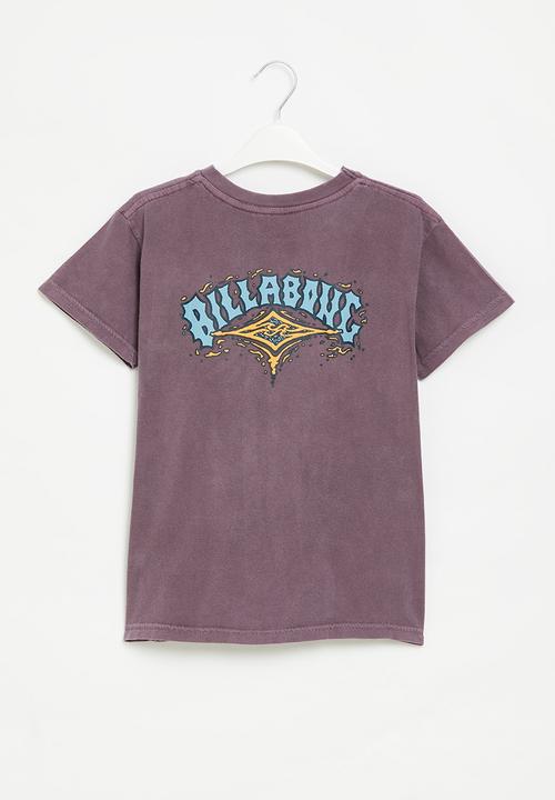 Billabong  - Boys throwback arch short sleeve - washed purple