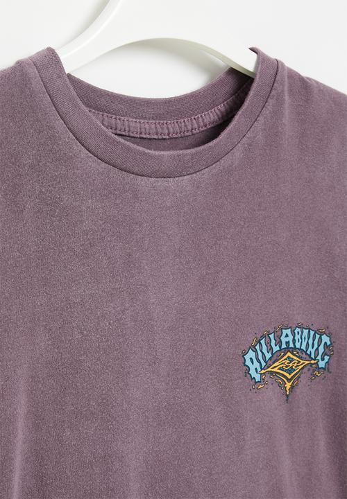 Billabong  - Boys throwback arch short sleeve - washed purple