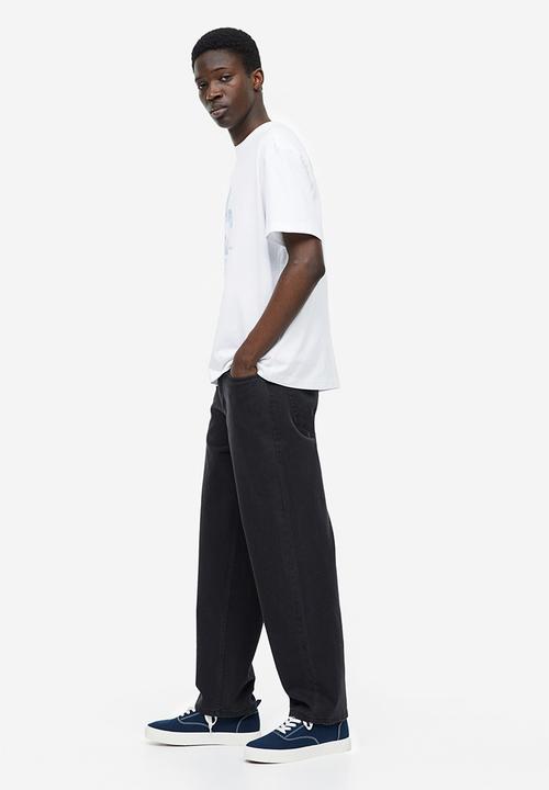 H&M - Relaxed fit printed T-shirt - white/mushrooms