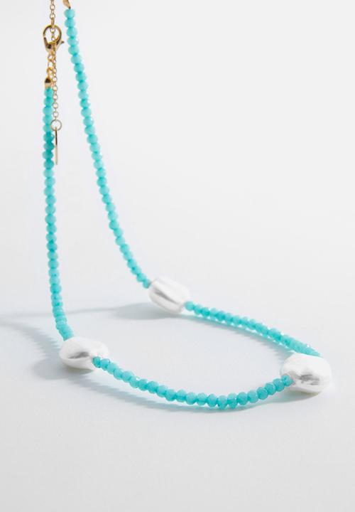 MANGO - Necklace luz - turquoise
